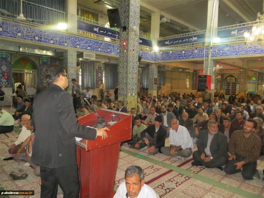 سخنرانی ریاست محترم آموزشکده در نماز جمعه شهرستان شهرضا 5
