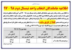اطلاعیه جاماندگان انتخاب واحد ترم بهمن 97 2