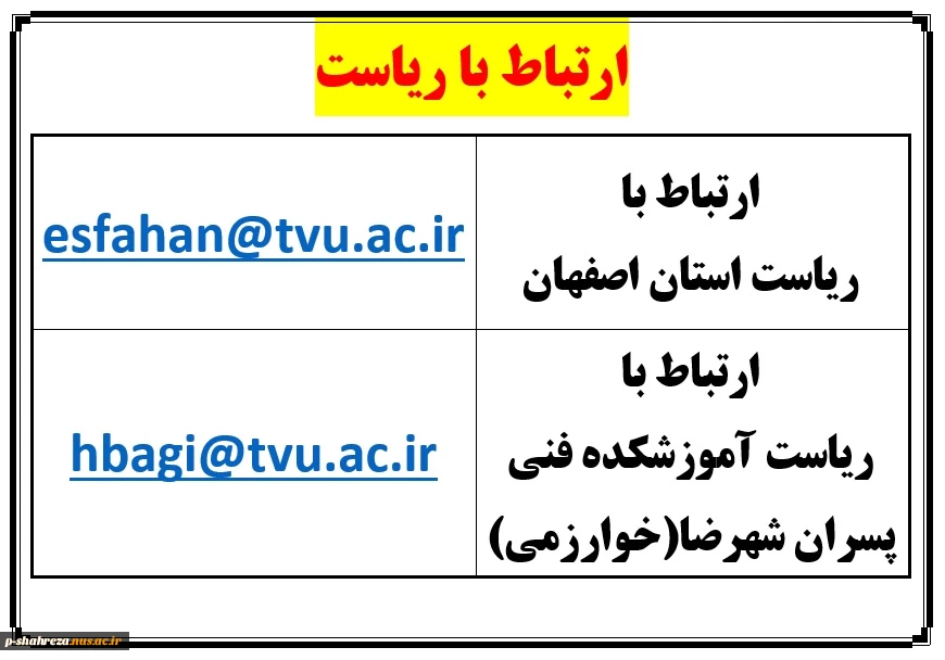 ارتباط با ریاست 2