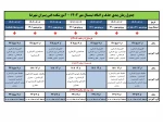 جدول زمان بندی حذف و اضافه