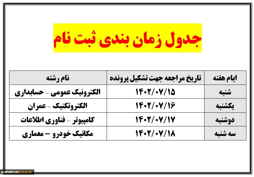 قابل توجه کلیه دانشجویان جدیدالورود 3